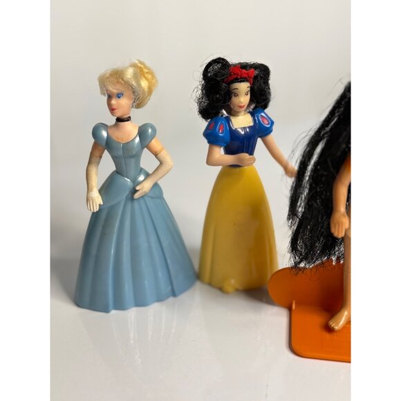 VTG Disney Princess Figures Lot of 4 Snow White Cinderella Pocahontas Merlin PVC - Picture 3 of 9